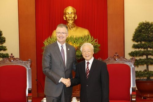 Tổng Bí thư Nguyễn Phú Trọng tiếp Đại sứ Hoa Kỳ tại Việt Nam