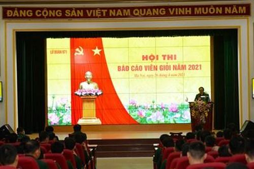 Lữ đoàn 971 tổ chức Hội thi Báo cáo viên giỏi năm 2021