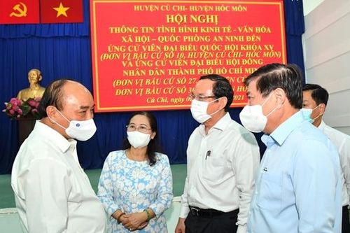 Chủ tịch nước: Củ Chi và Hóc Môn cần có khát vọng phát triển mạnh mẽ hơn