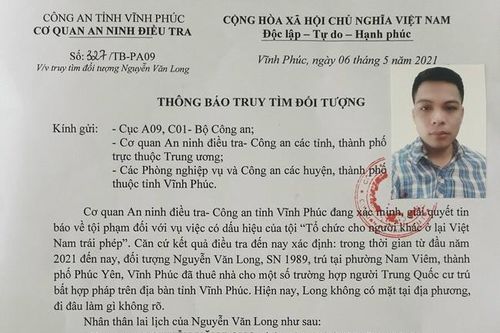 Truy tìm đối tượng tổ chức cho người khác ở lại Việt Nam trái phép
