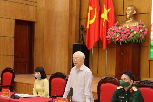 Tổng Bí thư dự Hội nghị tiếp xúc cử tri Đơn vị bầu cử số 1 của Hà Nội