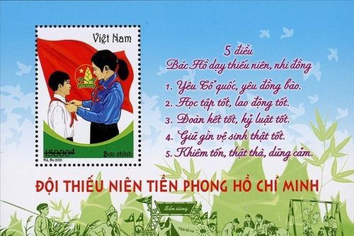 Phát hành bộ tem kỷ niệm 80 năm Ngày thành lập Đội