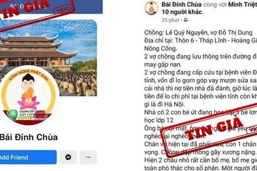 Giả mạo tài khoản Facebook chùa Bái Đính kêu gọi từ thiện