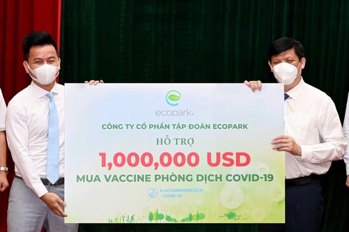 Ecopark trao 1 triệu USD ủng hộ quỹ vaccine COVID-19 của Chính phủ