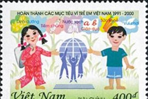 Các bộ tem 'Vì trẻ em Việt Nam'