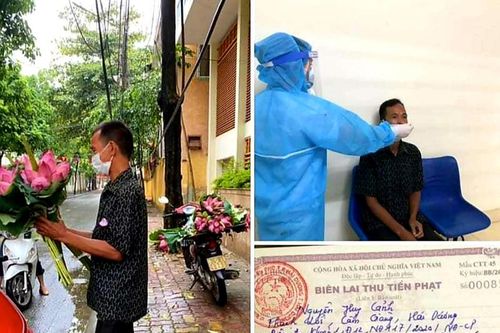 Hải Dương: Người bán hàng rong đi nhầm vào phố giãn cách được trả lại 2 triệu đồng tiền phạt