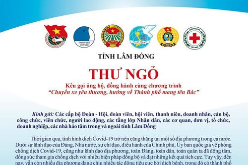 Kêu gọi ủng hộ, đồng hành cùng chương trình 'Chuyến xe yêu thương, hướng về Thành phố mang tên Bác'