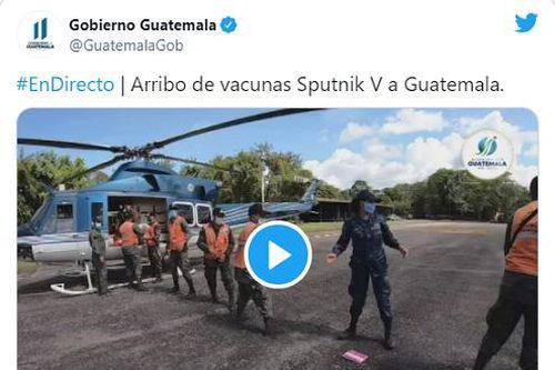 Guatemala: Lô vaccine Sputnik V thứ 4 từ Nga về đến sân bay La Aurora