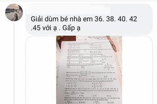 Công an điều tra thông tin thí sinh lên mạng nhờ giải đề Toán