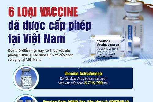 Chi tiết 6 loại vaccine đã được cấp phép tại Việt Nam