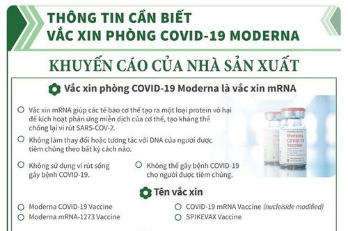 Infographic: Thông tin cần biết về vaccine Moderna
