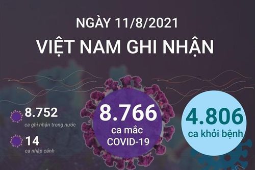Những địa phương có số ca nhiễm COVID-19 cao nhất trong ngày 11/8