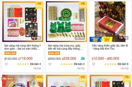 Cúng rằm tháng 7 thời Covid: Mua vàng mã 'online'