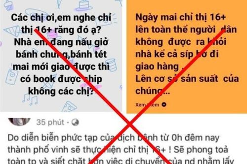 Xử phạt 4 người phao tin bịa đặt 'TP Vinh sẽ áp dụng chỉ thị 16+'