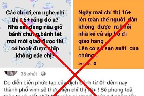 Tung tin giả 'TP.Vinh áp dụng Chỉ thị 16+', 3 người bị phạt 25 triệu đồng