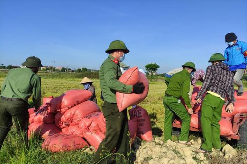 Xúc động đoàn viên đi chợ thay, công an gặt lúa giúp dân vùng tâm dịch Hà Tĩnh