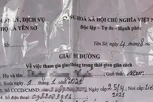 Cấp giấy đi đường cho người 8 tháng tuổi?