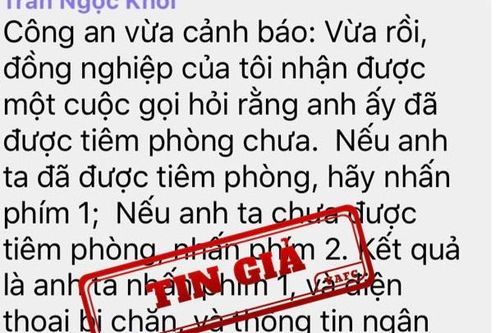 Cảnh báo tin giả về lừa đảo chiếm đoạt thông tin cá nhân trên mạng