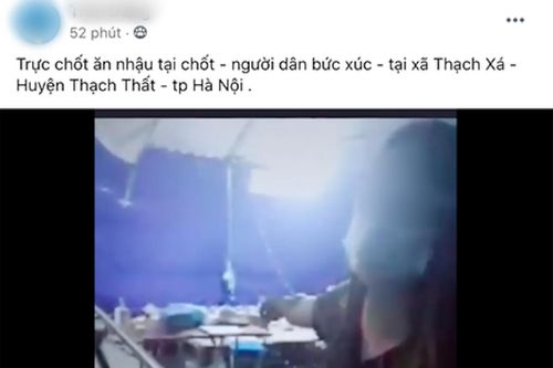 Làm rõ thông tin cả chục người tụ tập ăn nhậu tại chốt kiểm soát dịch ở Hà Nội