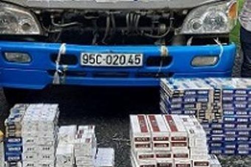 Phát hiện xe ô tô tải chở thuốc lá điếu ngoại nhập lậu