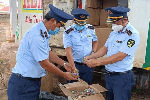 Gia Lai: Phát hiện xe 'luồng xanh' vận chuyển bánh Trung thu nhập lậu