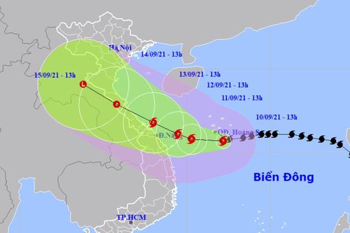 Bão số 5 có thể giật trên cấp 12, hướng vào các tỉnh Quảng Trị - Quảng Nam