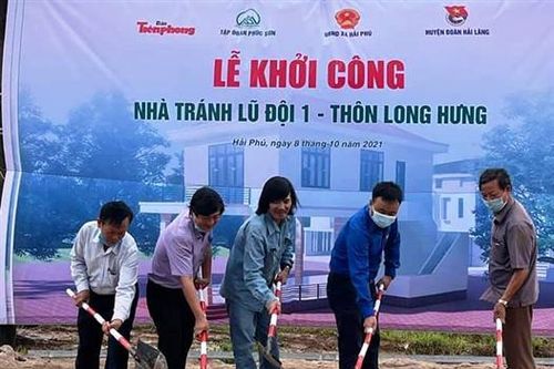 Khởi công xây dựng nhà tránh lũ ở xã Hải Phú
