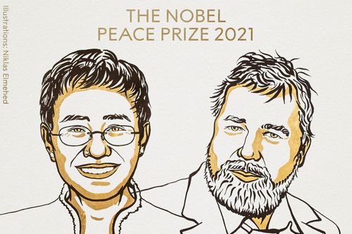 Nobel Hòa bình vinh danh 2 nhà báo