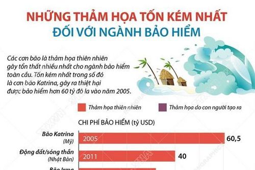 Những thảm họa tốn kém nhất đối với ngành bảo hiểm