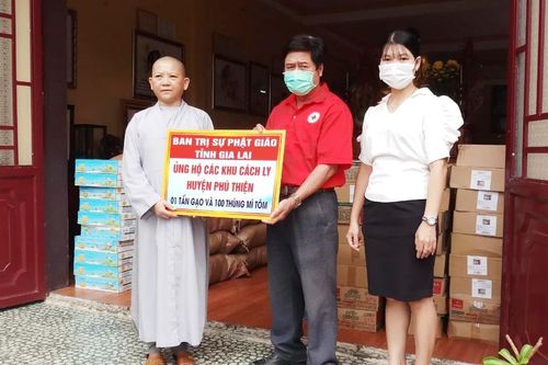 Phú Thiện: Cơ sở Phật giáo ủng hộ công tác phòng-chống dịch