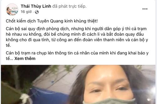 Lực lượng chức năng tố ngược đoàn của ca sĩ Thái Thùy Linh không chấp hành quy định phòng dịch
