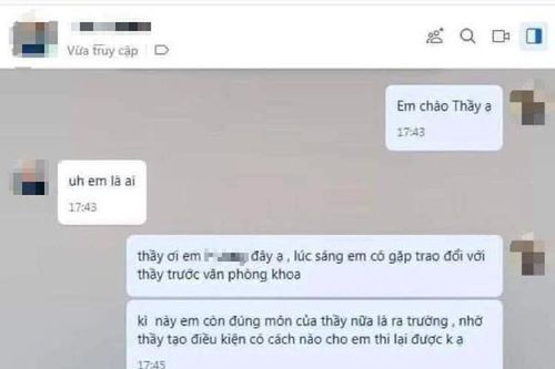 Xôn xao tin nhắn giảng viên gợi ý nữ sinh đến khách sạn