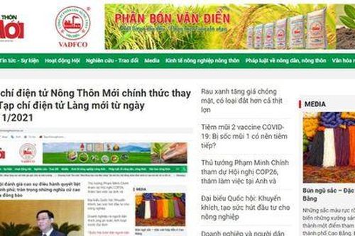 Đưa vào vận hành phiên bản Tạp chí điện tử Nông Thôn Mới