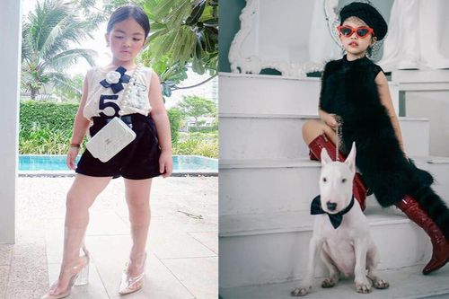 Chỉ mới 5 tuổi nhưng con gái của đại gia Minh Nhựa đã có bộ sưu tập giày cao gót chẳng thua kém siêu mẫu