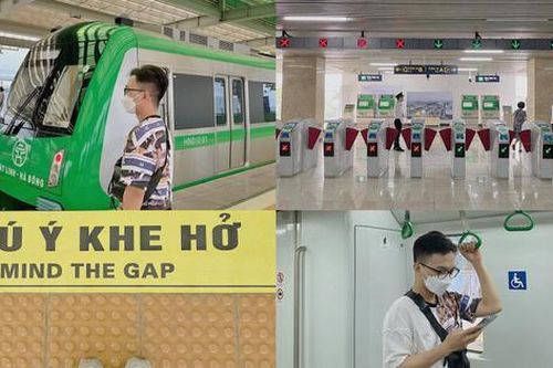 Bạn trẻ Hà Nội 'rì-viu' nhanh ngày đầu đường sắt Cát Linh - Hà Đông vận hành chính thức