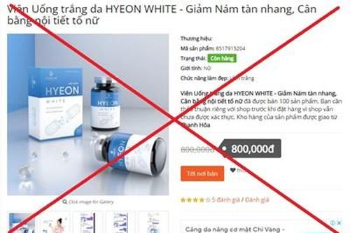 Cảnh báo về viên uống Hyeon White