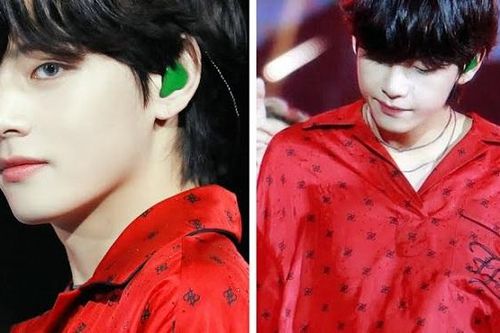 V BTS diện áo đỏ sexy khiến fan không thể rời mắt