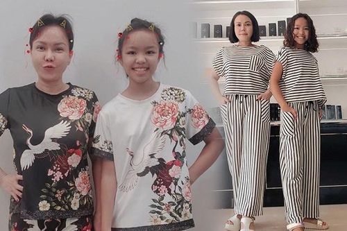 Con gái Việt Hương lần đầu diện váy điệu đà