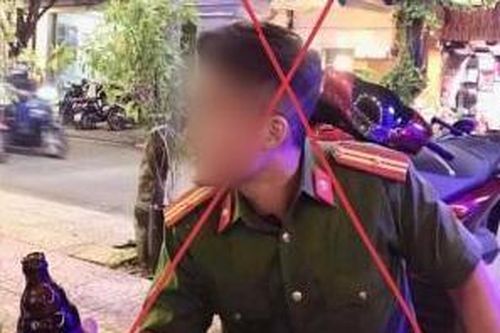 'Hot boy' mặc trang phục cấp tá CAND để 'check in' sống ảo