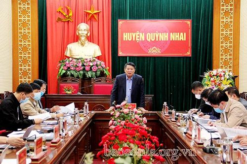 Đồng chí Phó Bí thư Thường trực Tỉnh ủy làm việc với huyện Quỳnh Nhai