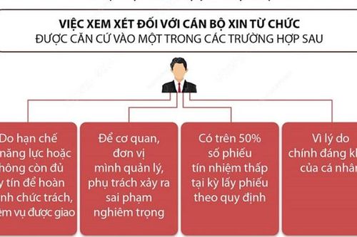 Các căn cứ để xem xét việc miễn nhiệm, từ chức đối với cán bộ