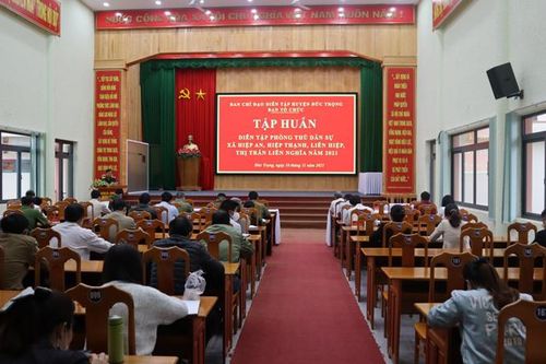 Đức Trọng: Tập huấn diễn tập phòng thủ dân sự cấp xã, thị trấn