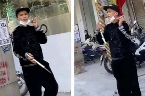 Không đội mũ bảo hiểm, lái xe rút dao đe dọa tổ công tác 141