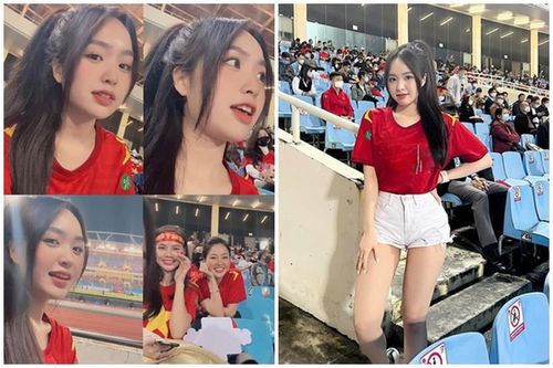 Ngồi cạnh Trâm Anh trên sân Mỹ Đình, gái xinh bị soi 'info'