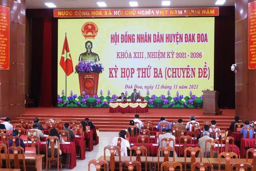 Hội đồng nhân dân huyện Đak Đoa tổ chức kỳ họp thứ ba