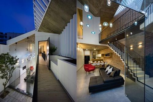 Nhà 300m2 trong ngõ thiết kế 3 khối đón nắng gió tự nhiên