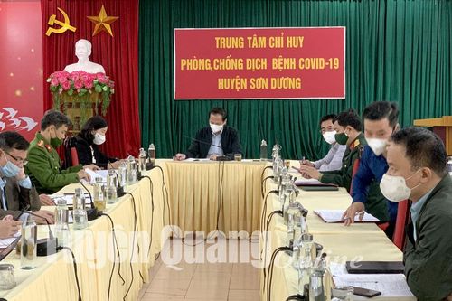 Sơn Dương họp Ban Chỉ đạo phòng, chống dịch Covid -19