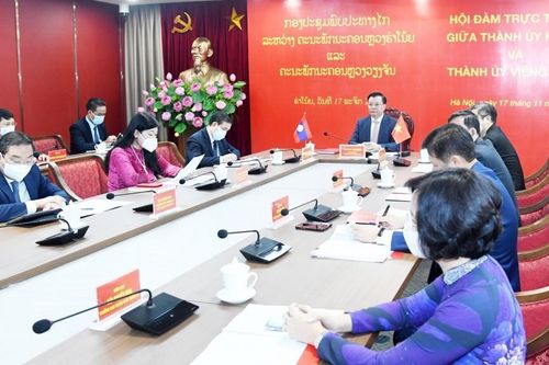 Đưa quan hệ hợp tác Hà Nội - Viêng Chăn lên tầm cao mới
