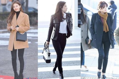 Kiểu quần đen kỳ diệu giúp sao Hàn dù mặc bao nhiêu lớp áo cũng không bị dìm dáng