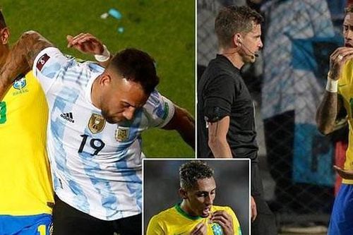 LĐBĐ Nam Mỹ trừng phạt trọng tài và VAR bao che hậu vệ Argentina đánh ngôi sao Brazil